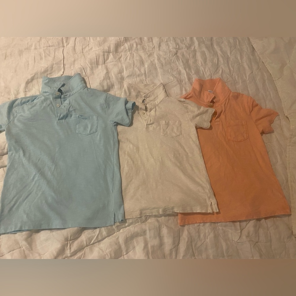 Crewcuts Polo Collection Blue and Cream Casual Tops